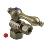 Vintage 1/2-Inch FIP x 3/8-Inch O.D. Comp Quarter-Turn Angle Shut-Off Valve