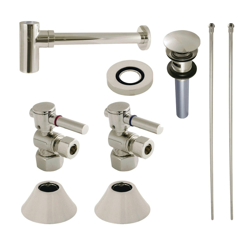 Trimscape Modern Plumbing Sink Trim Kit with Bottle Trap and Overflow Drain