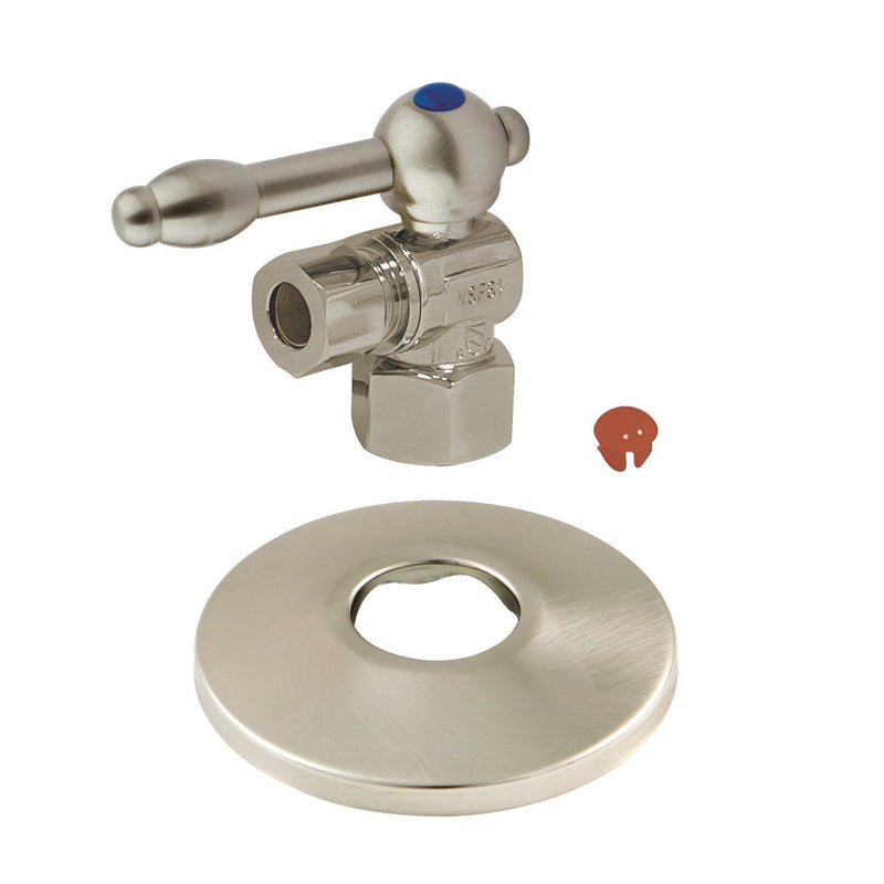 1/2-Inch FIP x 3/8-Inch O.D. Comp Quarter-Turn Angle Shut-Off Valve with Flange