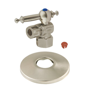 1/2-Inch FIP X 3/8-Inch OD Comp Quarter-Turn Angle Stop Valve with Flange