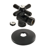 Vintage 1/2-Inch Sweat x 3/8-Inch O.D. Comp Quarter-Turn Angle Shut-Off Valve with Flange