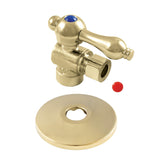 1/2-Inch Sweat x 3/8-Inch OD Comp Quarter-Turn Angle Stop Valve with Flange