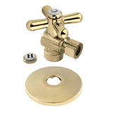 Vintage 1/2-Inch Sweat x 3/8-Inch O.D. Comp Quarter-Turn Angle Shut-Off Valve with Flange