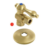 1/2-Inch Sweat x 3/8-Inch OD Comp Quarter-Turn Angle Stop Valve with Flange