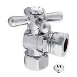 Vintage 1/2-Inch FIP x 1/2-Inch or 7/16-Inch Slip Joint Quarter-Turn Angle Shut-Off Valve