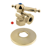 1/2-Inch FIP x 1/2-Inch or 7/16-Inch Slip Joint Quarter-Turn Angle Shut-Off Valve with Flange
