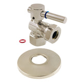 1/2-Inch FIP x 1/2-Inch or 7/16-Inch Slip Joint Quarter-Turn Angle Shut-Off Valve with Flange