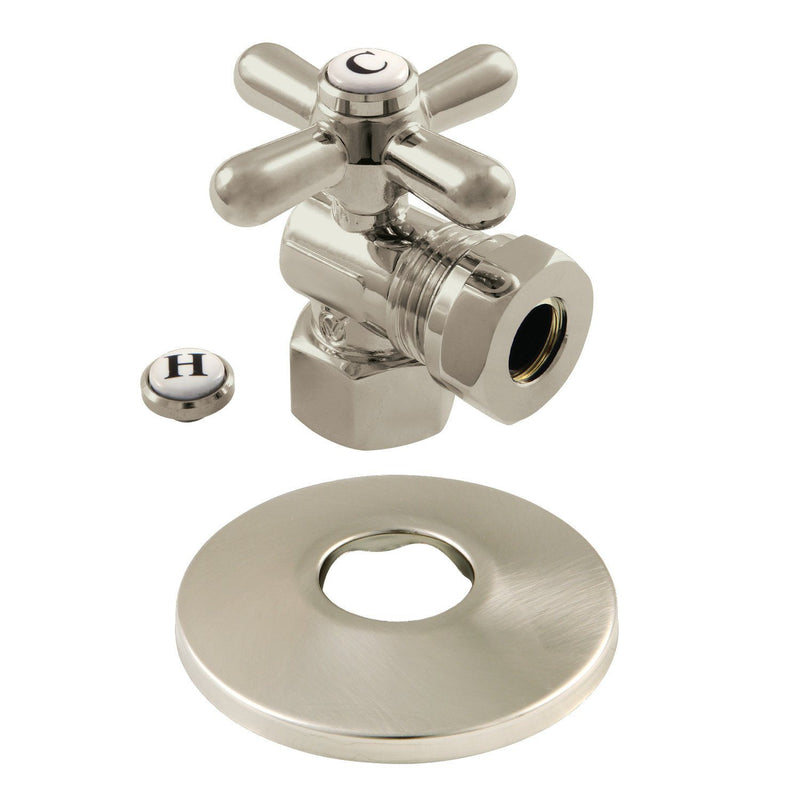 1/2-Inch FIP x 1/2-Inch or 7/16-Inch Slip Joint Quarter-Turn Angle Shut-Off Valve with Flange