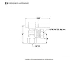 Concord 1/2-Inch FIP x 1/2-Inch or 7/16-Inch Slip Joint Quarter-Turn Angle Stop Valve