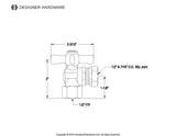 Millennium 1/2-Inch FIP x 1/2-Inch or 7/16-Inch Slip Joint Quarter-Turn Angle Shut-Off Valve