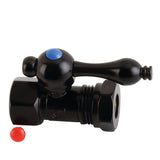 Vintage 1/2-Inch FIP x 1/2-Inch or 7/16-Inch Slip Joint Quarter-Turn Straight Shut-Off Valve