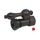 Vintage 1/2-Inch FIP x 1/2-Inch or 7/16-Inch Slip Joint Quarter-Turn Straight Shut-Off Valve