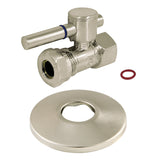 1/2-Inch FIP X 1/2-Inch or 7/16-Inch Slip Joint Quarter-Turn Straight Stop Valve with Flange