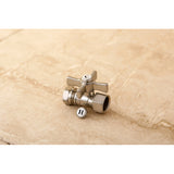 Millennium 1/2-Inch FIP x 1/2-Inch or 7/16-Inch Slip Joint Quarter-Turn Straight Stop Valve