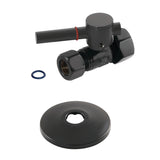 5/8-Inch OD X 1/2-Inch OD Comp Quarter-Turn Straight Stop Valve with Flange