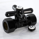 Vintage 5/8-Inch O.D. Comp x 1/2-Inch O.D. Comp Quarter-Turn Straight Shut-Off Valve