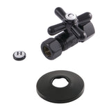5/8-Inch O.D. Comp x 1/2-Inch O.D. Comp Quarter-Turn Straight Shut-Off Valve with Flange