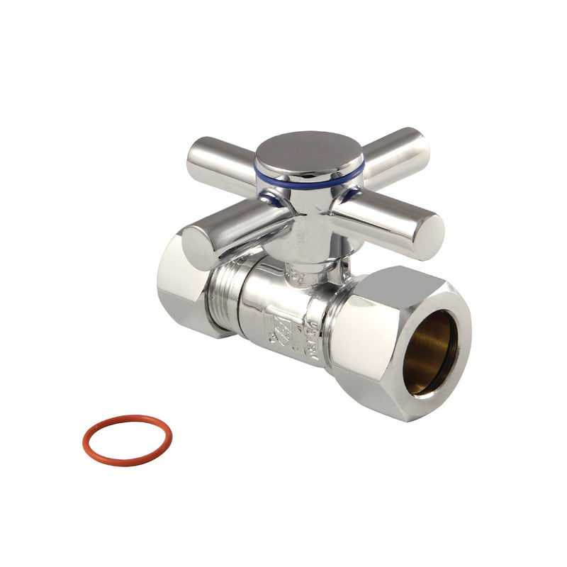 Concord 5/8-Inch O.D. Comp x 1/2-Inch O.D. Comp Quarter-Turn Straight Shut-Off Valve