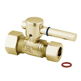 Concord 5/8-Inch OD Comp x 1/2-Inch OD Comp Quarter-Turn Straight Stop Valve