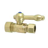 Vintage 5/8-Inch O.D. Comp x 1/2-Inch O.D. Comp Quarter-Turn Straight Shut-Off Valve
