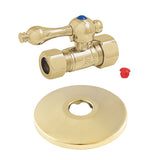 5/8-Inch O.D. Comp x 1/2-Inch O.D. Comp Quarter-Turn Straight Shut-Off Valve with Flange