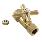 Vintage 5/8-Inch O.D. Comp x 1/2-Inch O.D. Comp Quarter-Turn Straight Shut-Off Valve