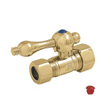 Vintage 5/8-Inch O.D. Comp x 1/2-Inch O.D. Comp Quarter-Turn Straight Shut-Off Valve