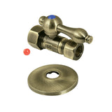 5/8-Inch O.D. Comp x 1/2-Inch O.D. Comp Quarter-Turn Straight Shut-Off Valve with Flange