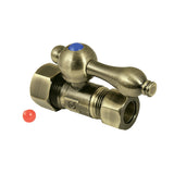 Vintage 5/8-Inch O.D. Comp x 1/2-Inch O.D. Comp Quarter-Turn Straight Shut-Off Valve