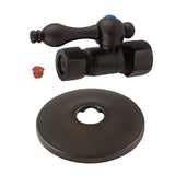 5/8-Inch O.D. Comp x 1/2-Inch O.D. Comp Quarter-Turn Straight Shut-Off Valve with Flange