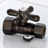 Vintage 5/8-Inch O.D. Comp x 1/2-Inch O.D. Comp Quarter-Turn Straight Shut-Off Valve