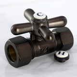 Vintage 5/8-Inch O.D. Comp x 1/2-Inch O.D. Comp Quarter-Turn Straight Shut-Off Valve