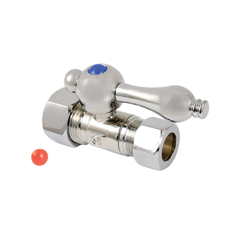 Vintage 5/8-Inch O.D. Comp x 1/2-Inch O.D. Comp Quarter-Turn Straight Shut-Off Valve