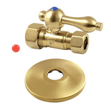 5/8-Inch O.D. Comp x 1/2-Inch O.D. Comp Quarter-Turn Straight Shut-Off Valve with Flange