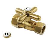 Vintage 5/8-Inch O.D. Comp x 1/2-Inch O.D. Comp Quarter-Turn Straight Shut-Off Valve