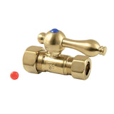 Vintage 5/8-Inch O.D. Comp x 1/2-Inch O.D. Comp Quarter-Turn Straight Shut-Off Valve
