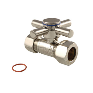 Concord 5/8-Inch O.D. Comp x 1/2-Inch O.D. Comp Quarter-Turn Straight Shut-Off Valve