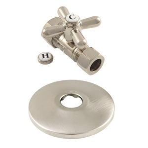 5/8-Inch OD X 1/2-Inch OD Comp Quarter-Turn Straight Stop Valve with Flange