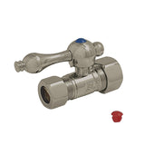 Vintage 5/8-Inch O.D. Comp x 1/2-Inch O.D. Comp Quarter-Turn Straight Shut-Off Valve