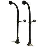 Vintage Rigid Freestand Supply Lines with Stops and Lever Handles