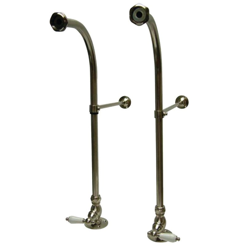 Vintage Rigid Freestand Supply Lines with Stops and Lever Handles