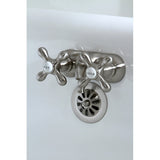 Vintage Two-Handle 2-Hole Tub Wall Mount Clawfoot Tub Faucet
