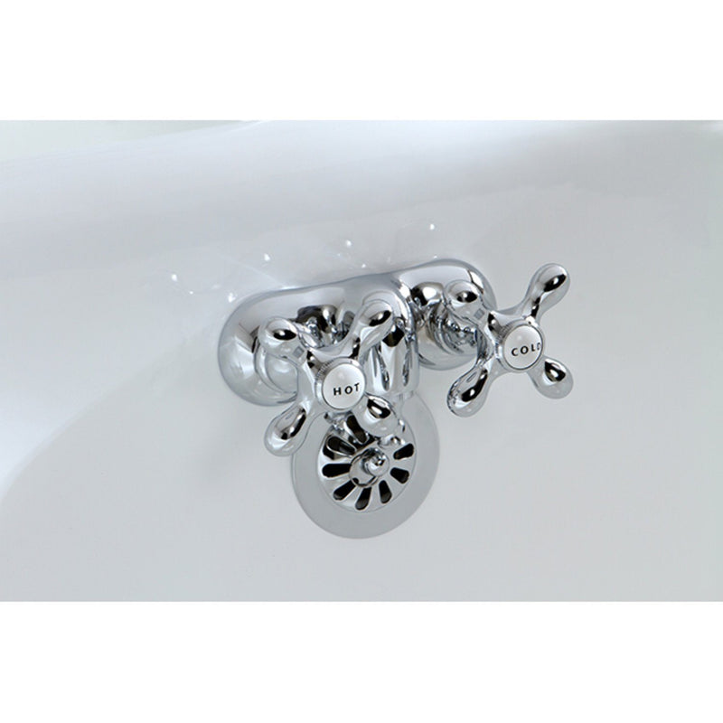 Vintage Two-Handle 2-Hole Tub Wall Mount Clawfoot Tub Faucet