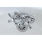Vintage Two-Handle 2-Hole Tub Wall Mount Clawfoot Tub Faucet