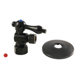 5/8-Inch X 3/8-Inch OD Comp Quarter-Turn Angle Stop Valve with Flange