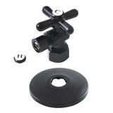 5/8-Inch O.D. Comp x 3/8-Inch O.D. Comp Quarter-Turn Angle Shut-Off Valve with Flange