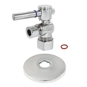 5/8-Inch X 3/8-Inch OD Comp Quarter-Turn Angle Stop Valve with Flange