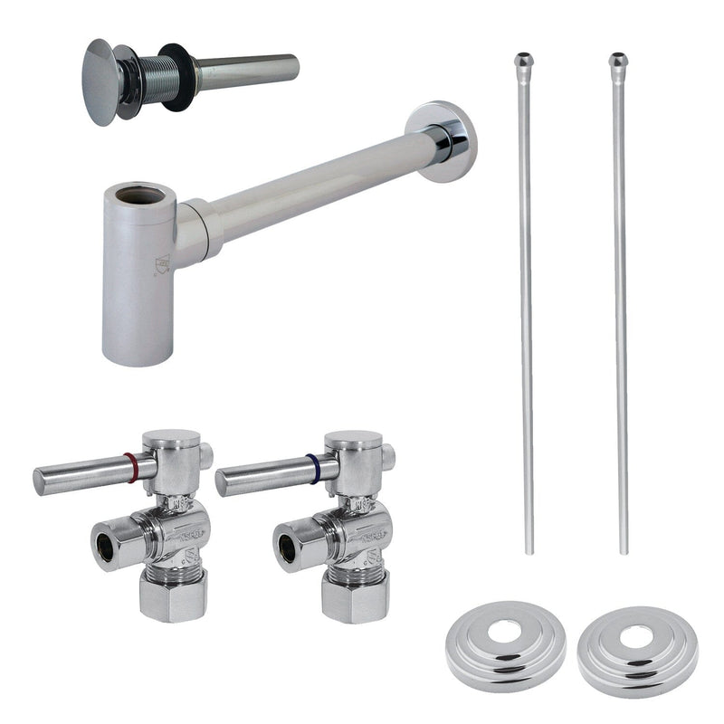 Trimscape Modern Plumbing Sink Trim Kit with Bottle Trap and Drain (No Overflow)