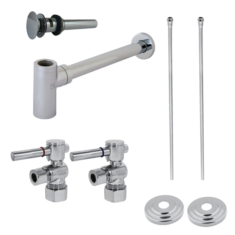 Trimscape Modern Plumbing Sink Trim Kit with Bottle Trap and Overflow Drain
