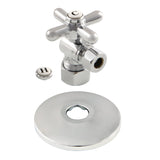 5/8-Inch O.D. Comp x 3/8-Inch O.D. Comp Quarter-Turn Angle Shut-Off Valve with Flange